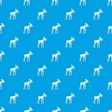 Geyik desen kesintisiz mavi