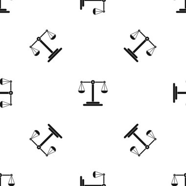 Ölçekler denge desen sorunsuz siyah