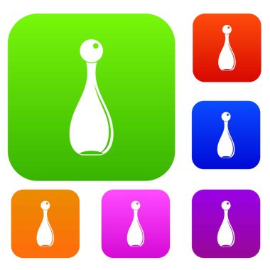 Zarif parfüm şişe renk koleksiyonu ayarla