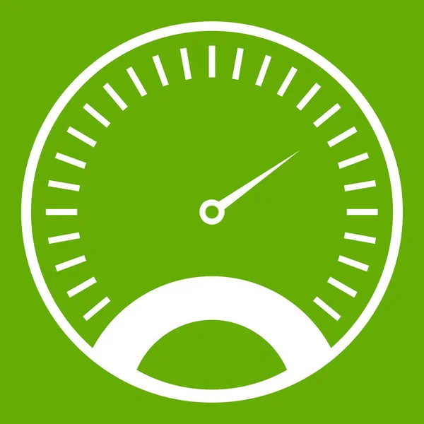 Speedometer icon green — Stock Vector