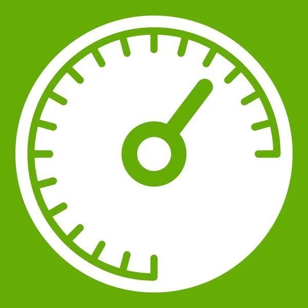 Speedometer icon green — Stock Vector