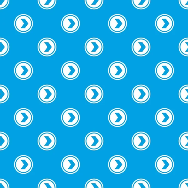 Pijl naar rechts in cirkel patroon naadloze blauw — Stockvector