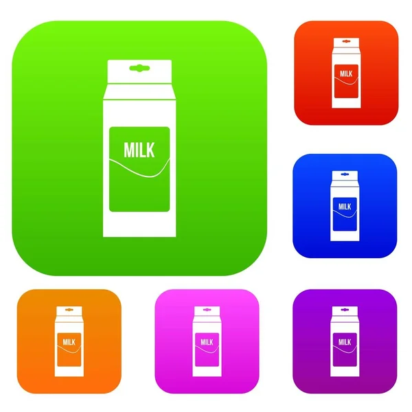 Conjunto de leite coleção de cores — Vetor de Stock