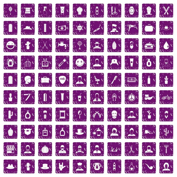 100 Kuaför simgeler grunge mor ayarla