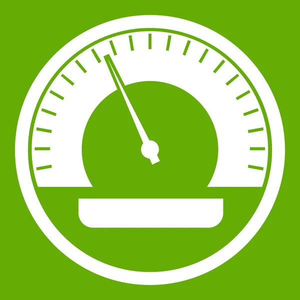 Hastighetsmätare ikonen grön — Stock vektor