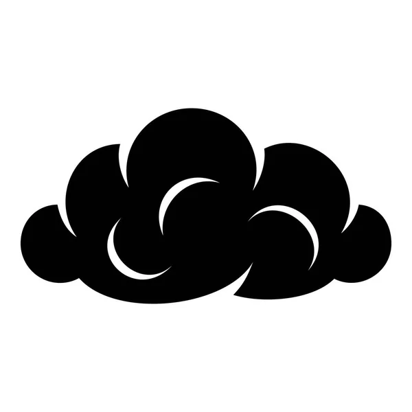 Значок информационного облака, простой черный стиль — стоковый вектор