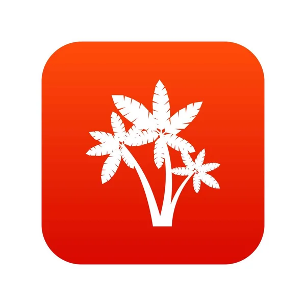 三个棕榈树图标数字红 — 图库矢量图片