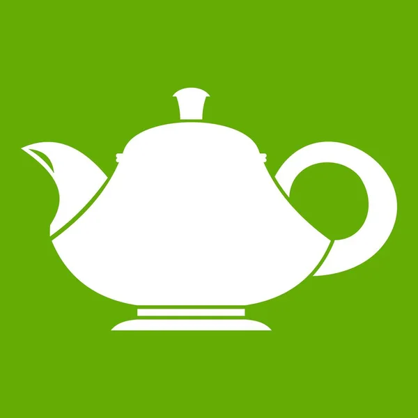 茶壶图标绿色 — 图库矢量图片