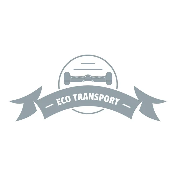 Eco gyro skuter logo, prosty styl szary — Wektor stockowy