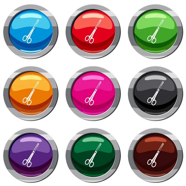 Çelik makas 9 koleksiyonu ayarla