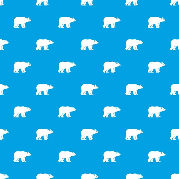 Modèle ours sans couture bleu — Image vectorielle