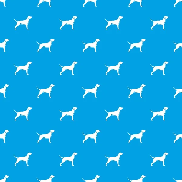 Köpek desen kesintisiz mavi — Stok Vektör