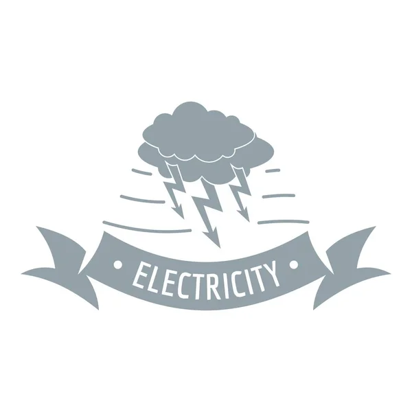 Logotipo de energia eólica, estilo cinza simples — Vetor de Stock