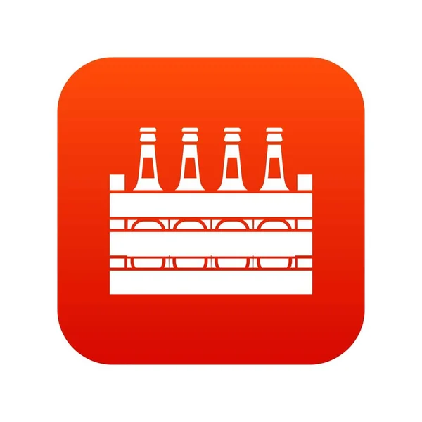 Drewniane pudełko piwo cyfrowy czerwony — Wektor stockowy
