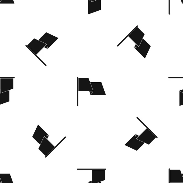 Fahnenschwenken Muster nahtlos schwarz — Stockvektor