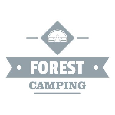 Orman kamp logosu, vintage tarzı