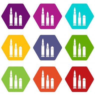 Renk altı yüzlü madde işareti simgesi ayarla