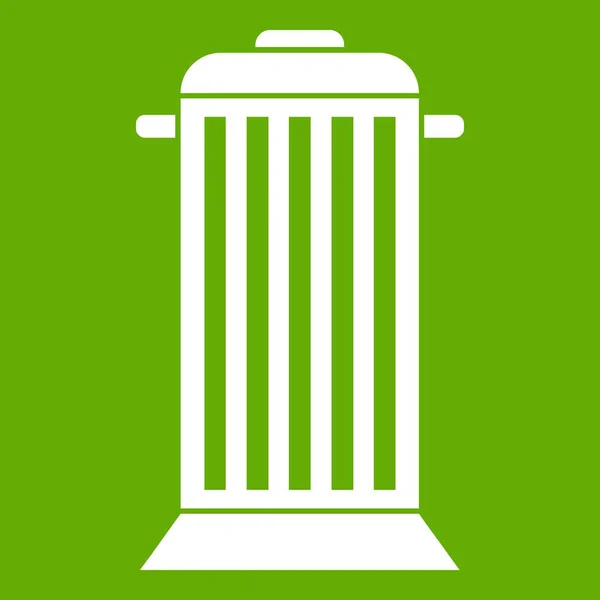 Strada icona spazzatura verde — Vettoriale Stock
