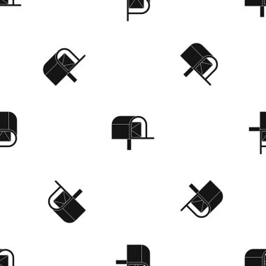 Posta kutusu desen sorunsuz siyah