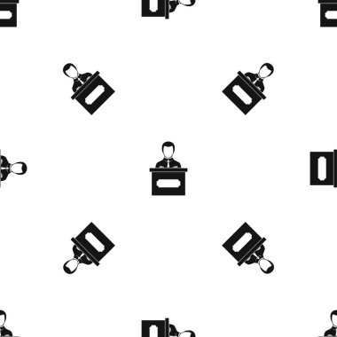 İşadamı veren sunum desen sorunsuz siyah