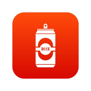 Alüminyum kutu simgesi dijital kırmızı