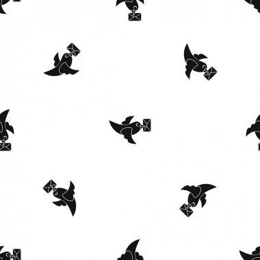 Posta desen sorunsuz siyah güvercin sinek