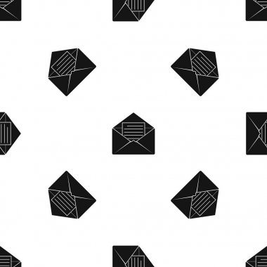 Zarf kağıt model sorunsuz siyah levha ile