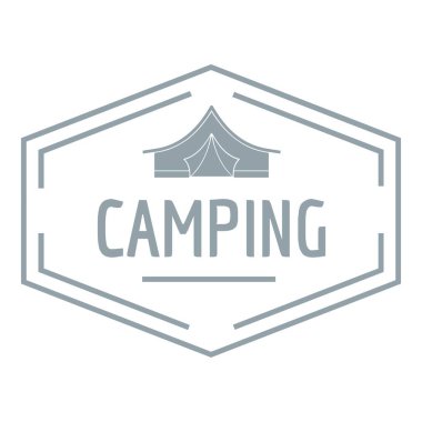 Kamp kalkan logo, vintage tarzı