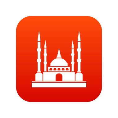 Cami simgesi dijital kırmızı