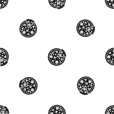 Lezzetli İtalyan pizza kaldırdı dilim bir model sorunsuz siyah