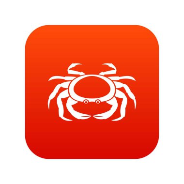 Deniz ürünleri Yengeç simgesi dijital kırmızı