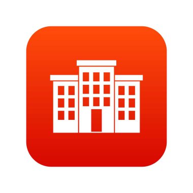 Bina simgesini dijital kırmızı