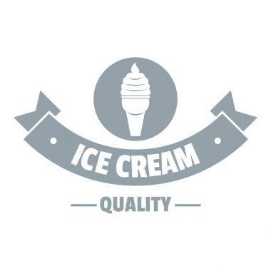 Dondurma logosu, basit gri tarzı