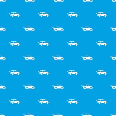 Elektrikli otomobil desen kesintisiz mavi