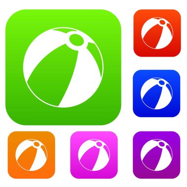 Plaj topu renk koleksiyonu ayarla