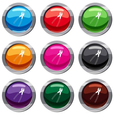 Metal makası 9 koleksiyonu ayarla