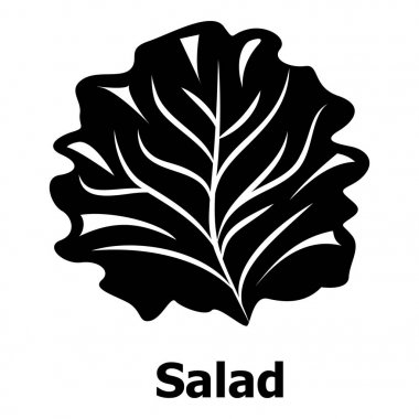 Salata simgesi, basit siyah stil