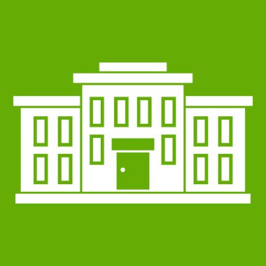Okul binası simgesi yeşil