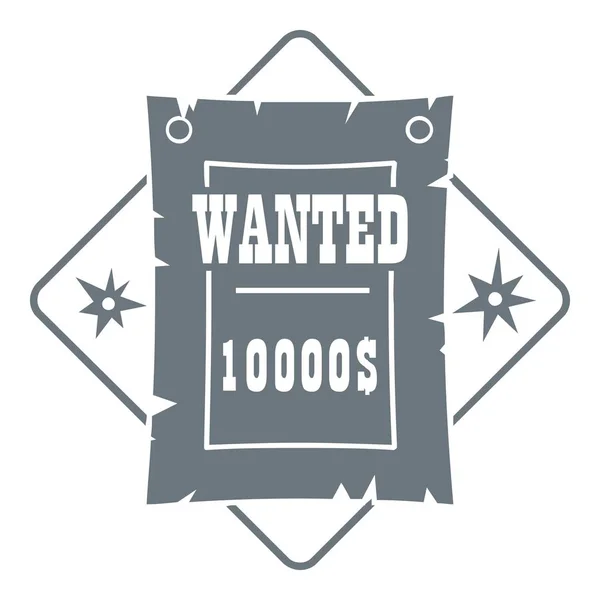 Wanted logo, vintage style — Stock Vector