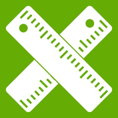 İki çapraz cetveller simgesi yeşil