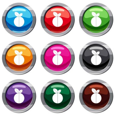 Yuvarlak elma 9 koleksiyonu ayarla