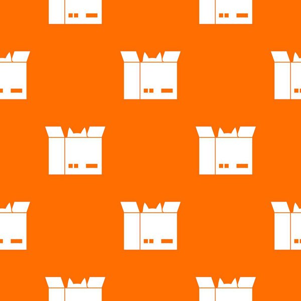 Кот в картонной коробке рисунок бесшовный
