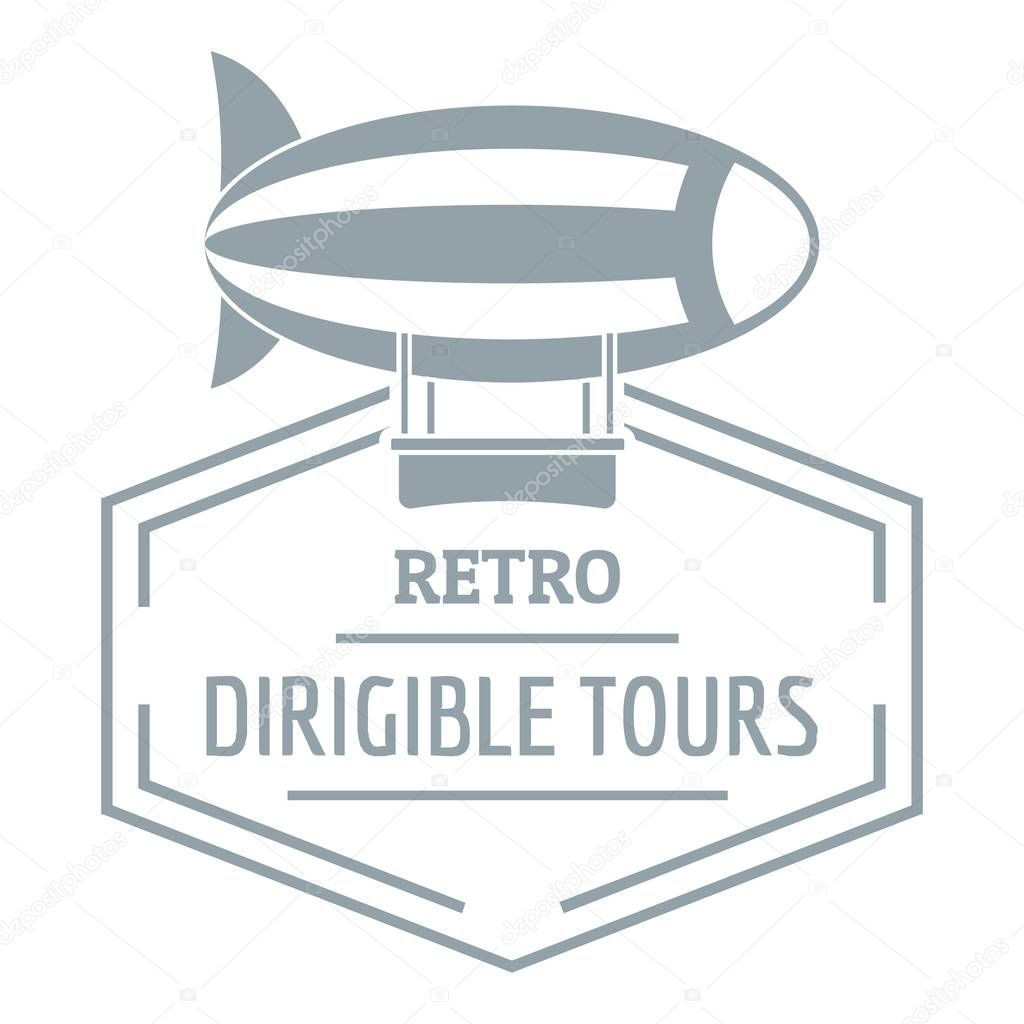 Dirigible logo. Simple illustration of dirigible vector logo for web
