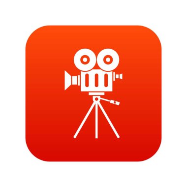 Video kamera simgesi dijital kırmızı