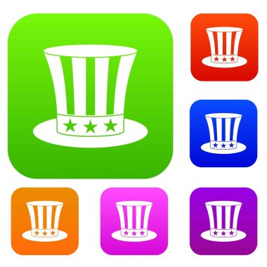 Sam Amca şapka renk koleksiyonu ayarla