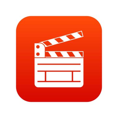 Klaket simgesi dijital kırmızı