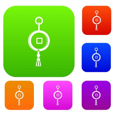 Antik Çin sikke renk koleksiyonu ayarla