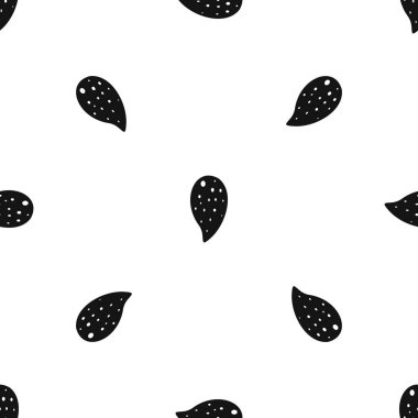 Badem fındık desen sorunsuz siyah