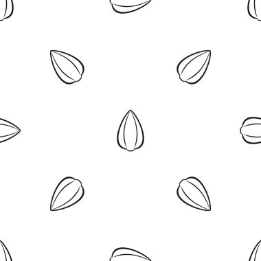 Ayçiçeği tohumu desen sorunsuz siyah