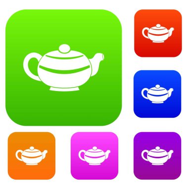 Çin çaydanlık renk koleksiyonu ayarla